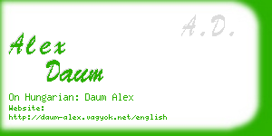 alex daum business card